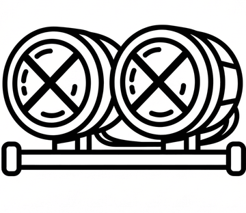 icon of two barrels on a rack