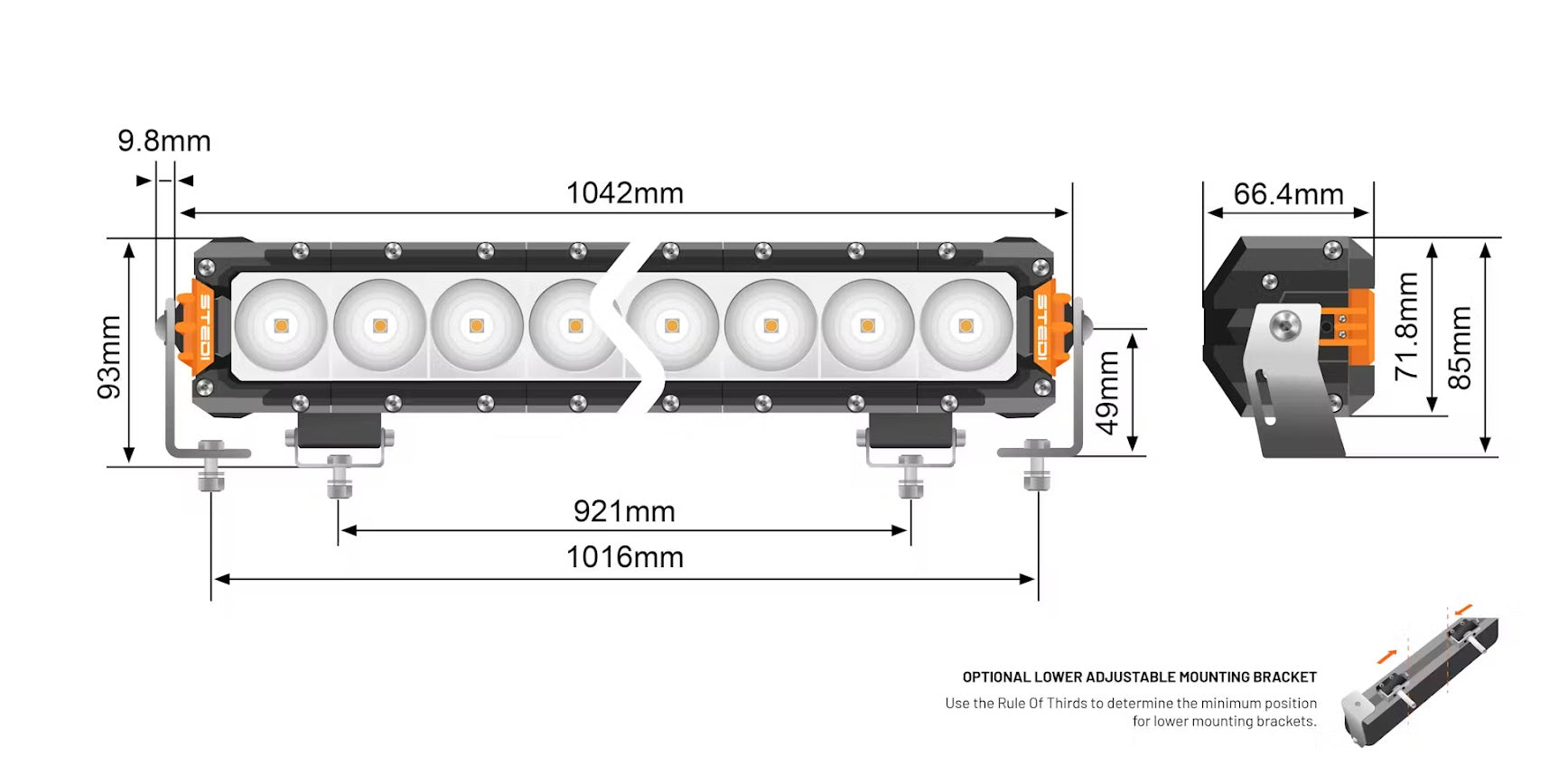 STEDI ST3301 PRO 41 Inch 28 LED Light Bar - For BYD Shark 6